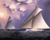 詹姆斯 E 巴特斯沃思 : Mischief and Gracie America's Cup Trial Race